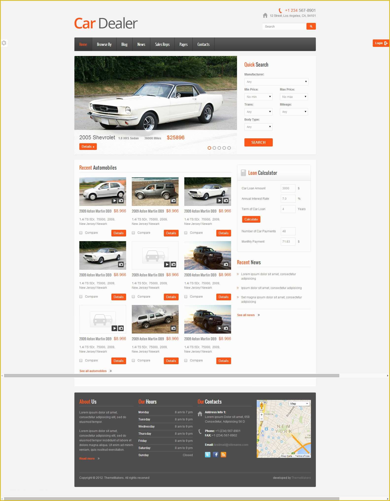 Free Auto Dealer Website Template Of 22 Best Premium Car Website Templates