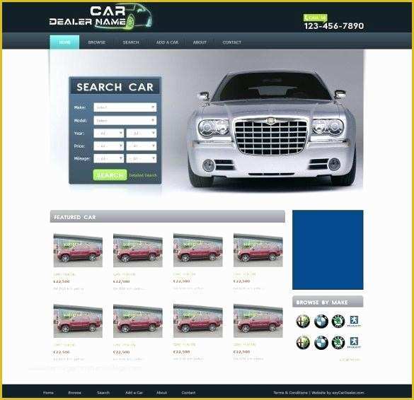 Free Auto Dealer Website Template Of Best Car Auto Website Templates Free Premium Car Showroom