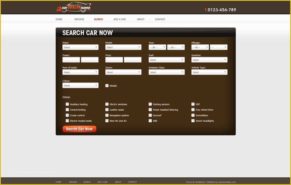 Free Auto Dealer Website Template Of Car Dealer Website Template