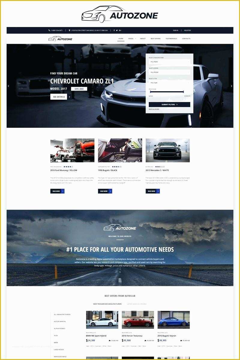 Free Auto Dealer Website Template Of Car Dealer Website Templates Template Number Type Author