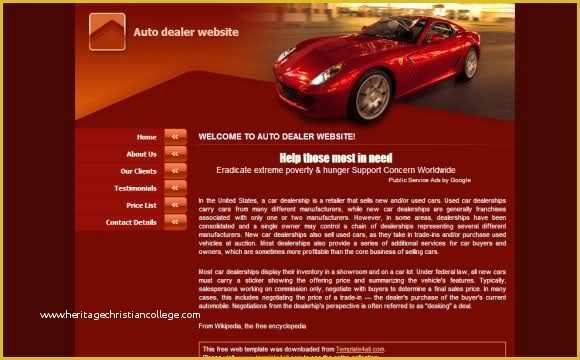 Free Auto Dealer Website Template Of Free Website Templates themes and Cms Templates Auto