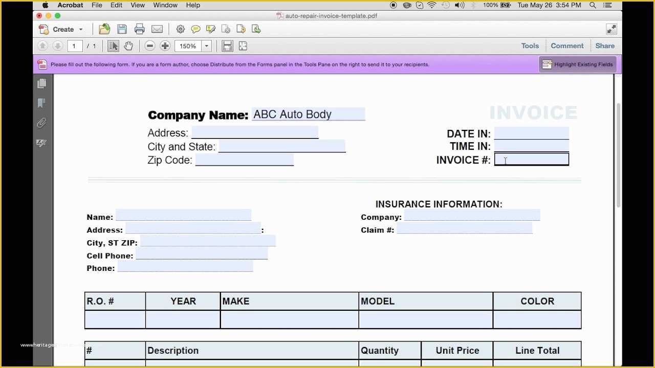 Free Auto Repair Invoice Template Excel Of How to Make An Auto Repair Invoice Excel Pdf
