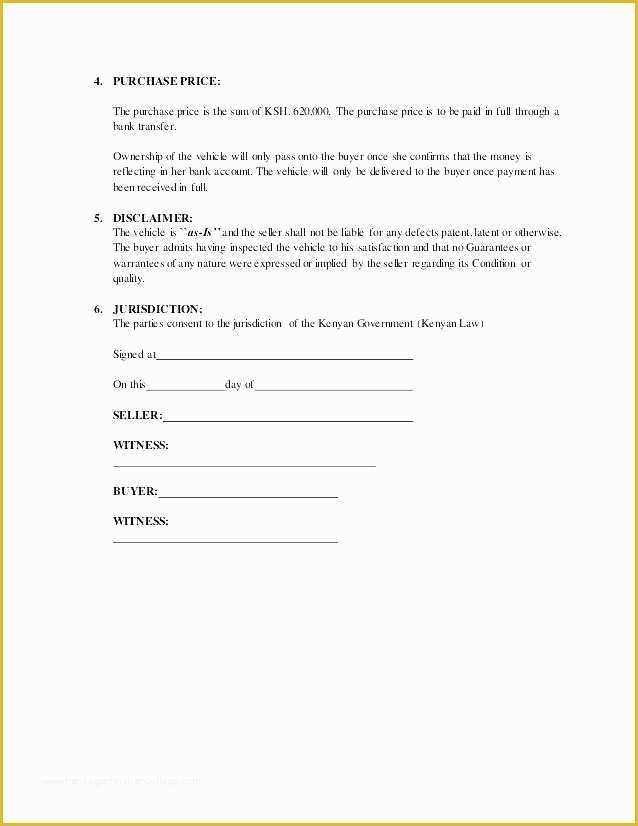 Free Auto Sale Contract Template Of Car Sales Contract – Puebladigital