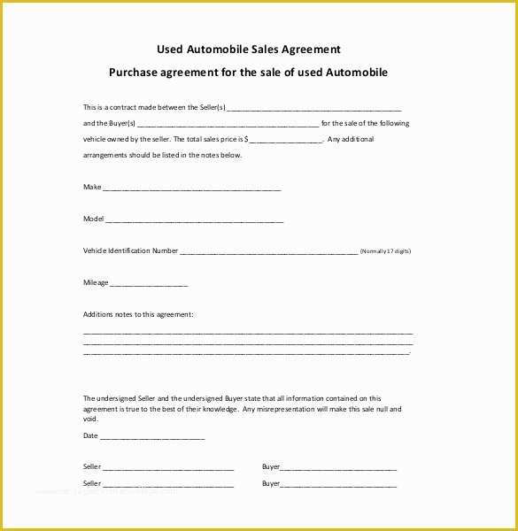 Free Auto Sale Contract Template Of Sales Agreement Template 27 Word Pdf Google Docs