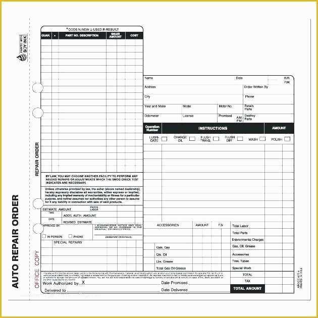 Free Auto Shop Receipt Template Of Auto Repair Receipt Automotive Car Template Free Sample