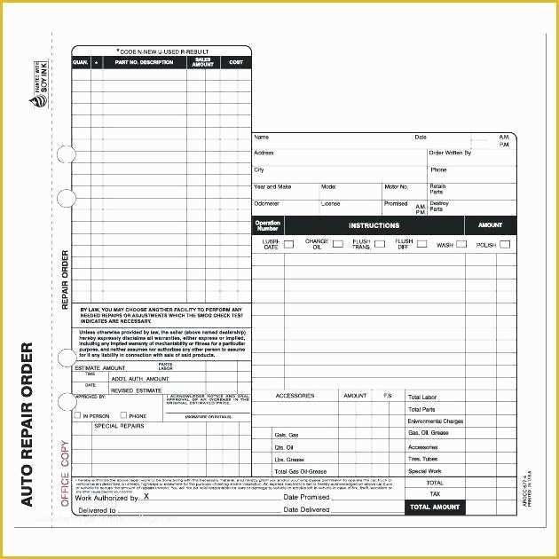 Free Auto Shop Receipt Template Of Auto Repair Receipt Automotive Car Template Free Sample