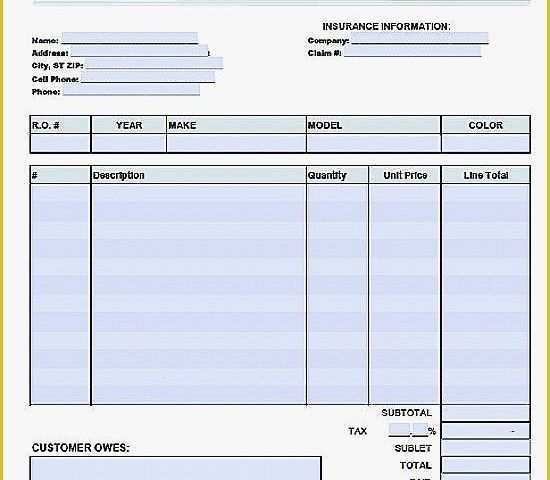 Free Auto Shop Receipt Template Of Free Printable Invoice Templates for Invoice Template Docx