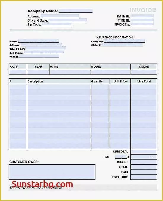 Free Auto Shop Receipt Template Of Free Printable Invoice Templates for Invoice Template Docx