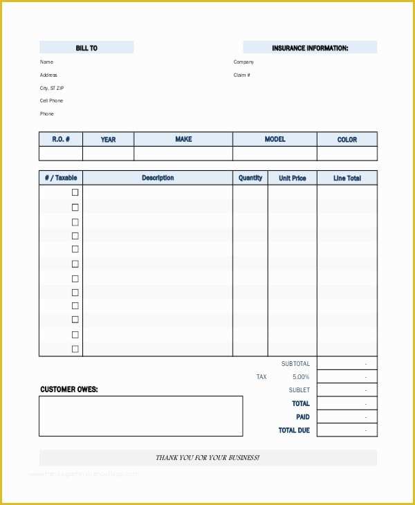 Free Auto Shop Receipt Template Of Repair Receipt Templates 7 Free Word Pdf Excel format