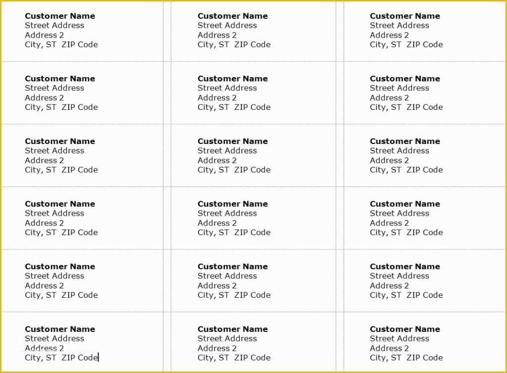 Free Avery Labels Templates Download Of Patible with Avery 8160 Template