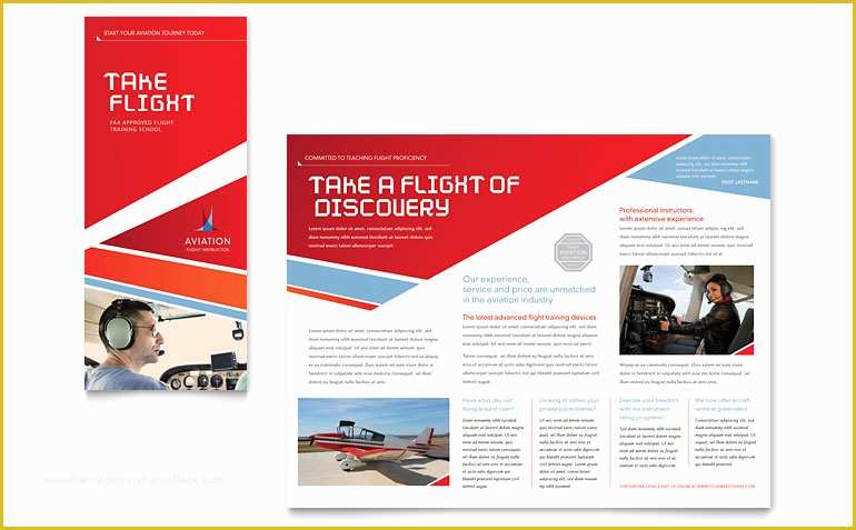 Free Aviation Website Templates Of Aviation Flight Instructor Brochure Template Word
