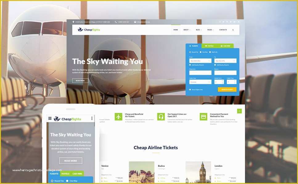 Free Aviation Website Templates Of Flight Booking Website Template