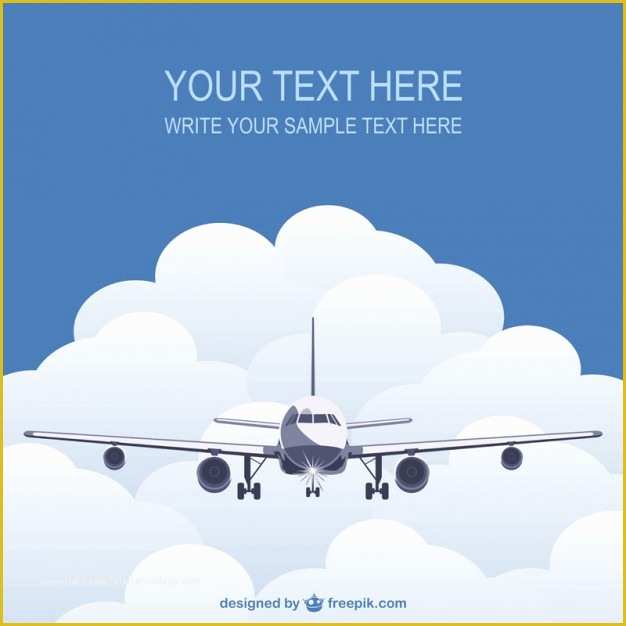Free Aviation Website Templates Of Template with Flying Plane Vector