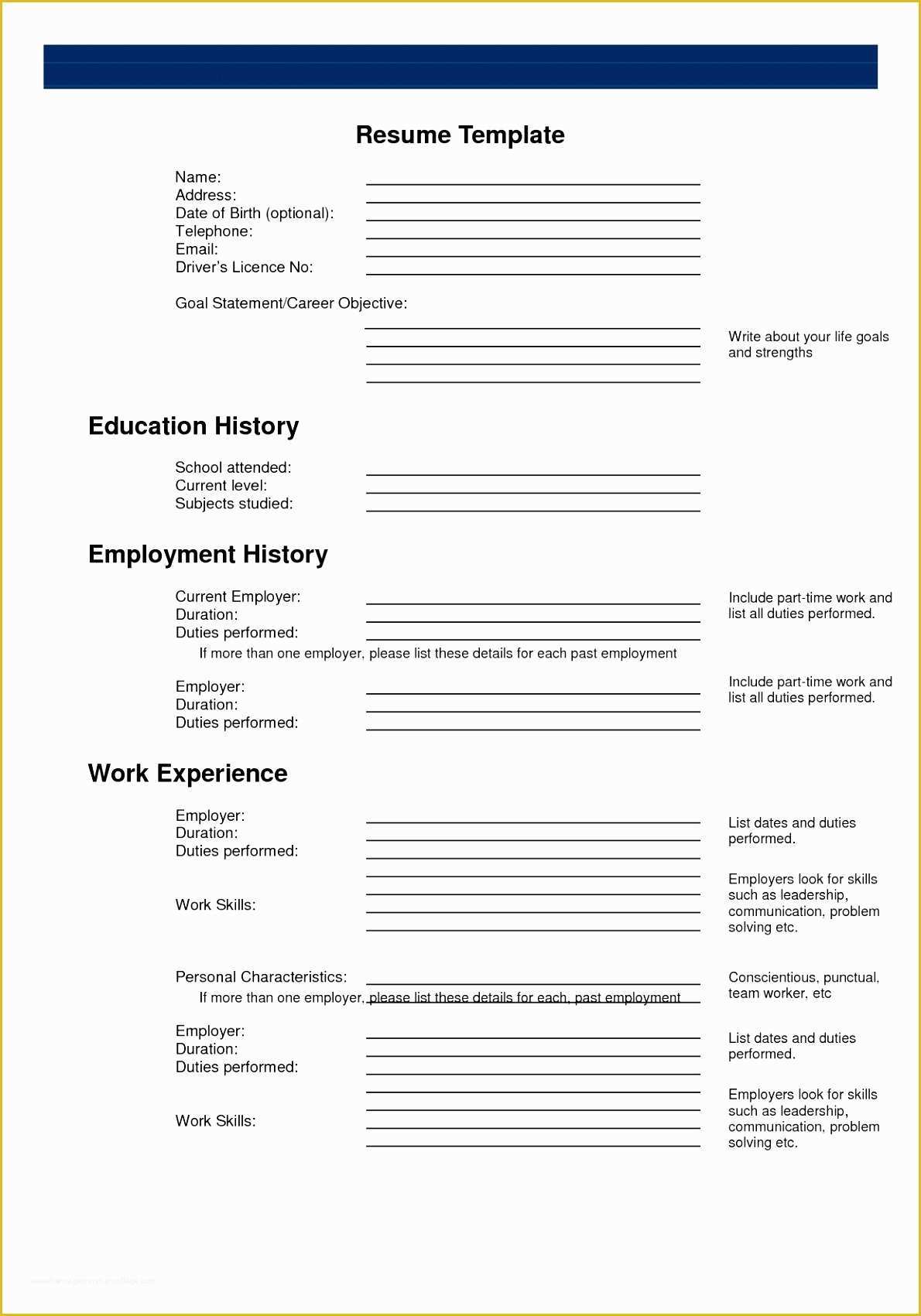 Free Awesome Resume Templates Microsoft Word Of 6 Free Blank Resume Templates for Microsoft Word Uotit