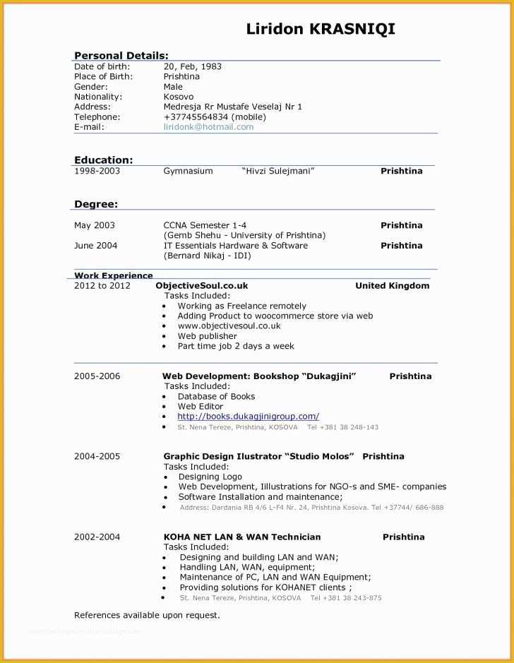 Free Awesome Resume Templates Microsoft Word Of Resume Template Best Cv format Word Document Dialysis