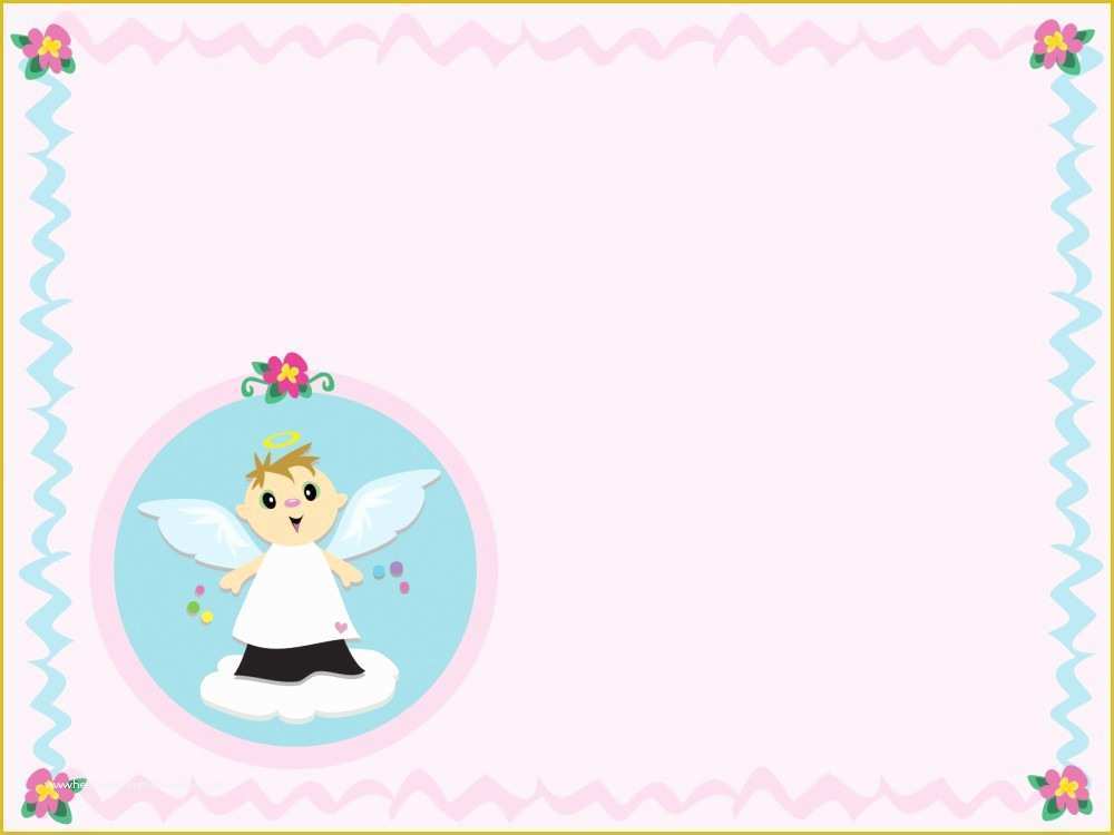 Free Baby Powerpoint Templates Backgrounds Of Baby Angel Blue Stripes Backgrounds