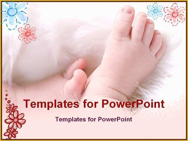Free Baby Powerpoint Templates Backgrounds Of Infant Baby Feet On A White Furry Blanket Powerpoint