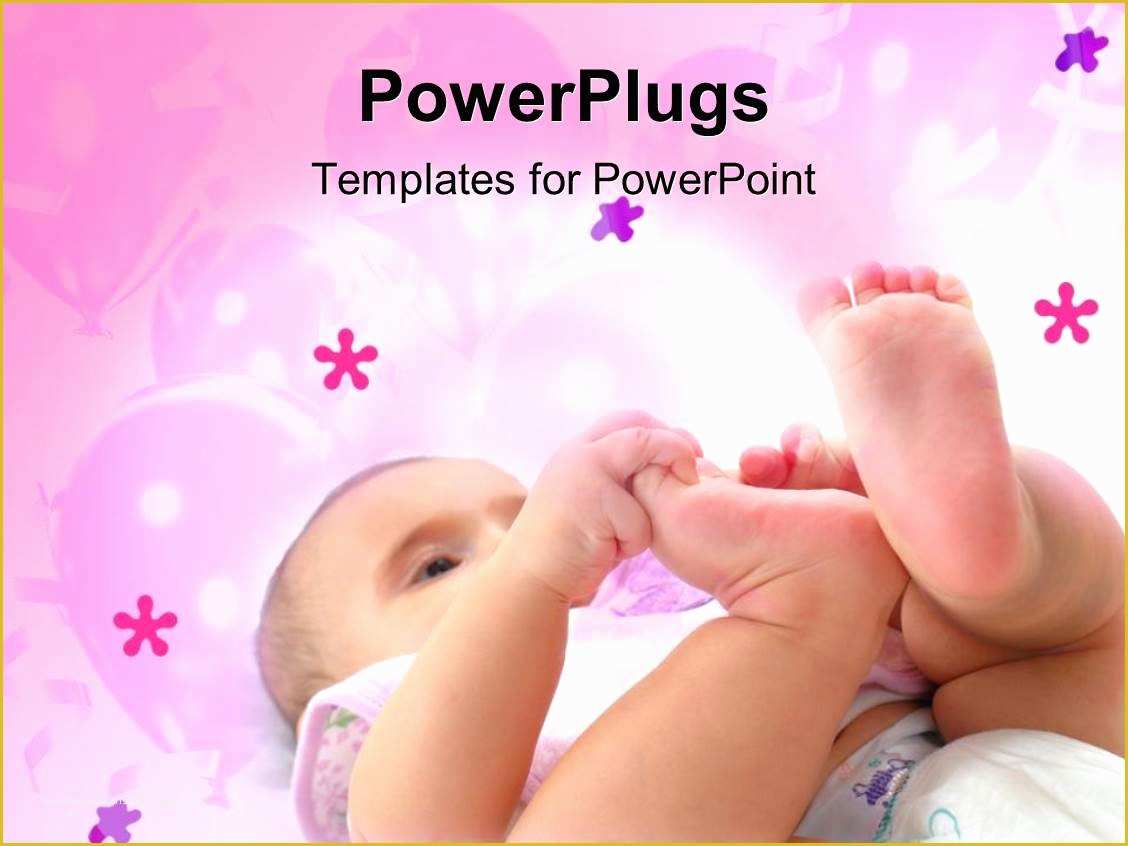 Free Baby Powerpoint Templates Backgrounds Of Powerpoint Template Cute Baby Boy Playing On A Floral