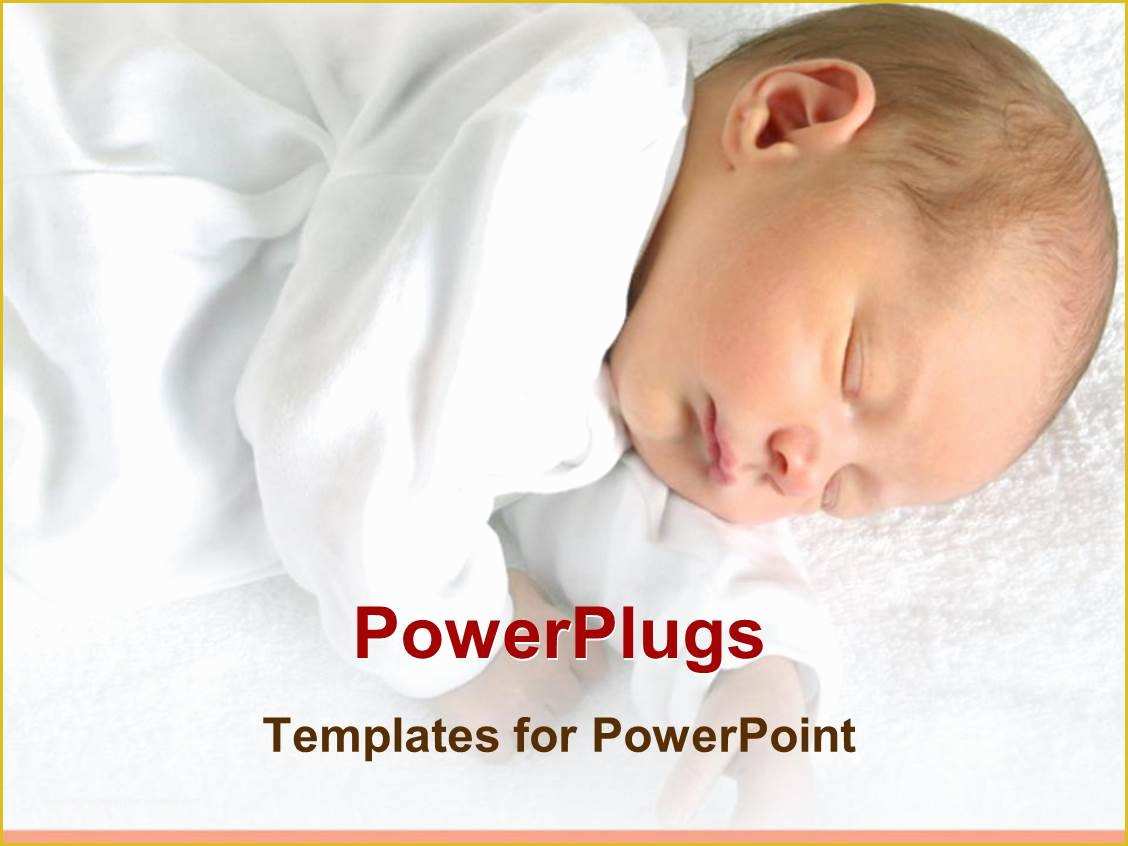 Free Baby Powerpoint Templates Backgrounds Of Powerpoint Template Sleeping Newborn Baby Dressed In