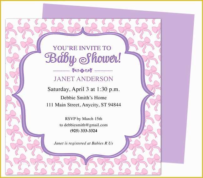 Free Baby Shower Invitation Templates for Word Of Exquisite Ideas Free Baby Shower Invitation Templates