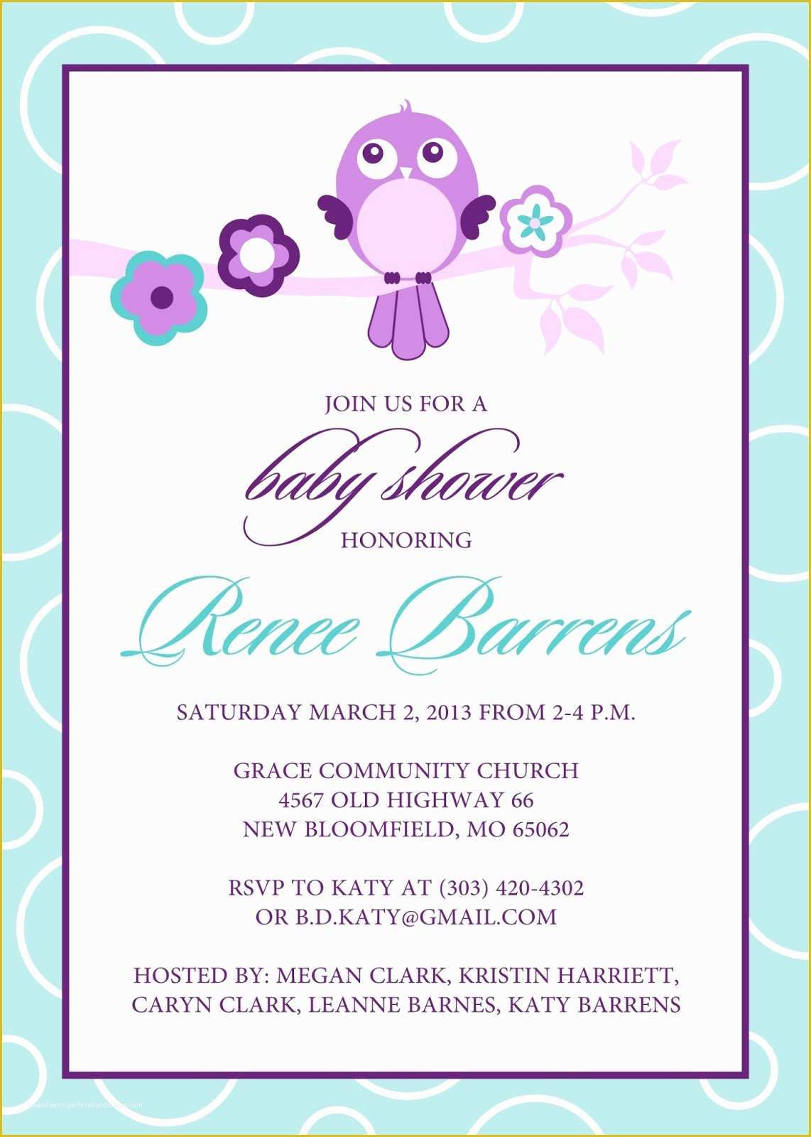Free Baby Shower Invitation Templates for Word Of Free Baby Shower Invitations Templates for Word