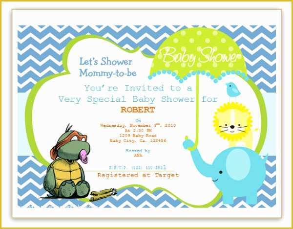 Free Baby Shower Invitation Templates for Word Of Free Invitation Templates
