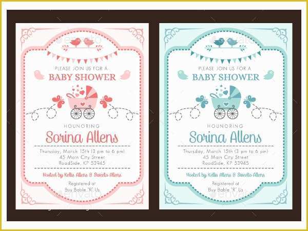 Free Baby Shower Invitation Templates Microsoft Word Of 25 Sample Printable Baby Shower Invitation Templates