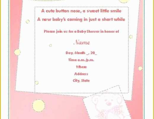 Free Baby Shower Invitation Templates Microsoft Word Of Baby Shower Invitation Templates Microsoft Word Templates