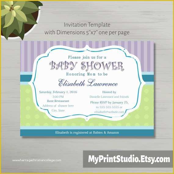 Free Baby Shower Invitation Templates Microsoft Word Of Printable Baby Shower Invitation Template In Ms Word Boy Girl