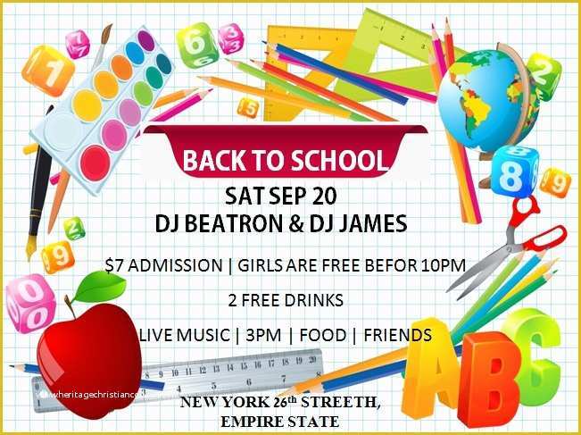 Free Back to School Flyer Template Of 16 Impressive Back to School Flyers In Psd Word & Ppt
