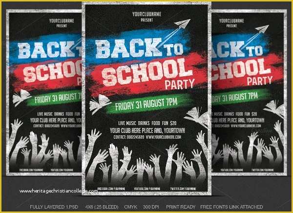 Free Back to School Flyer Template Of 22 Back to School Flyers Free Psd Ai Eps format