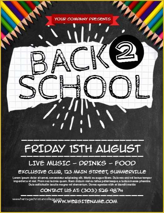 Free Back to School Flyer Template Of Back to School Flyer Template