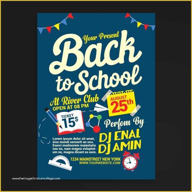 Free Back to School Flyer Template Of Back to School Flyer Template Template for Free Download