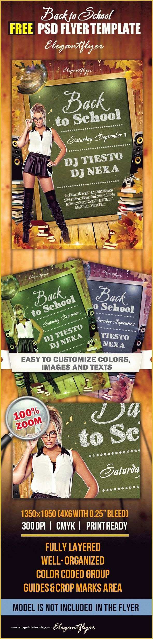 Free Back to School Flyer Template Of Back to School – Free Flyer Psd Template – by Elegantflyer