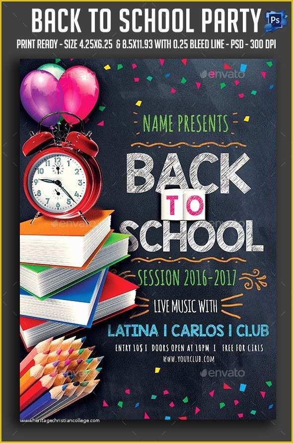 Free Back to School Flyer Template Of Back to School Party Flyer