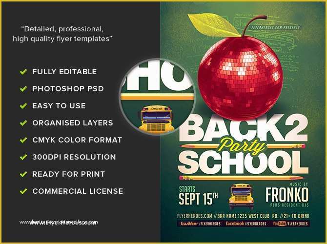 Free Back to School Flyer Template Of Back to School Party Flyer Template 6 Flyerheroes