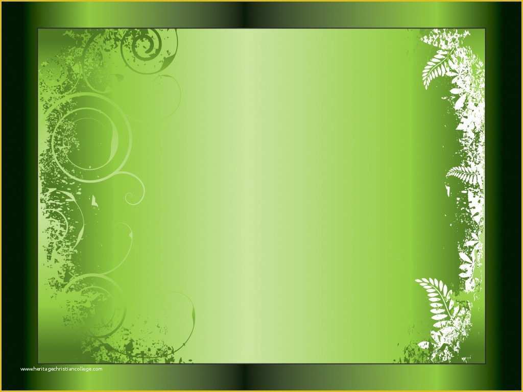 Free Background Templates Of Green Ivy Swirl Powerpoint Templates Black Border
