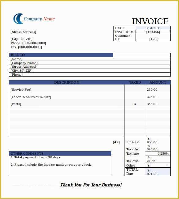 Free Bakery Invoice Template Word Of 47 Blank Invoice Templates Ai Psd Google Docs Apple