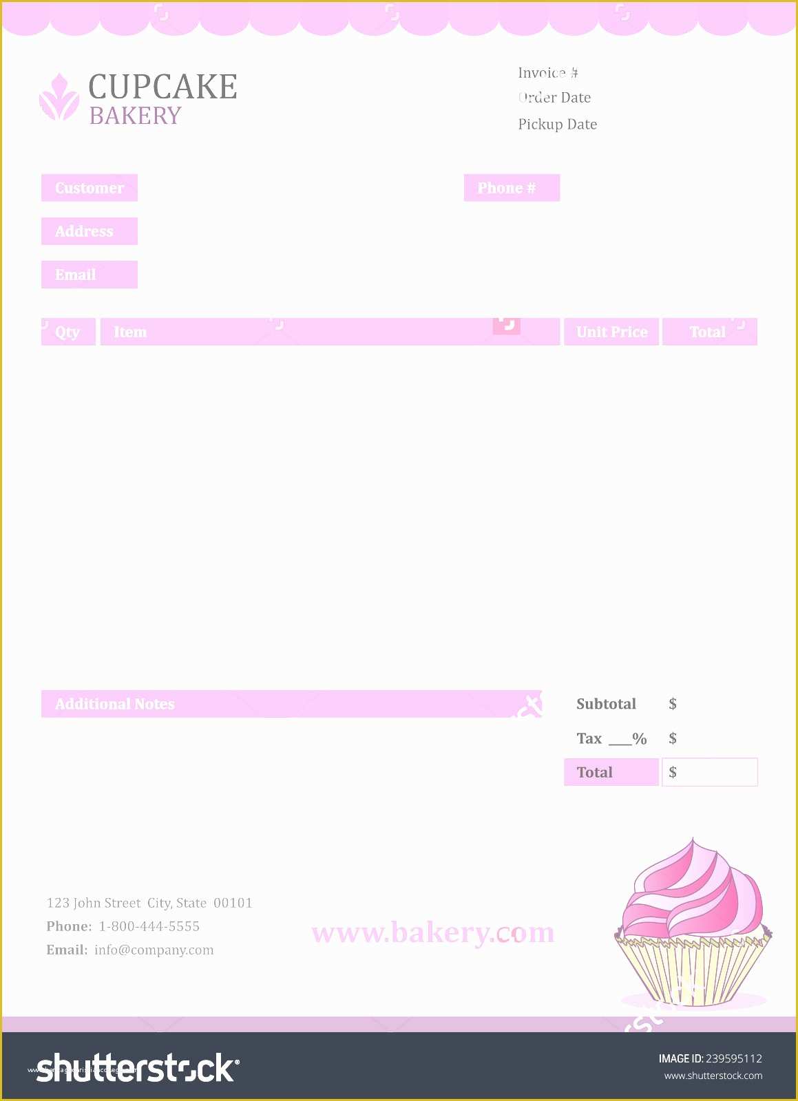 Free Bakery Invoice Template Word Of Bakery Invoice Template