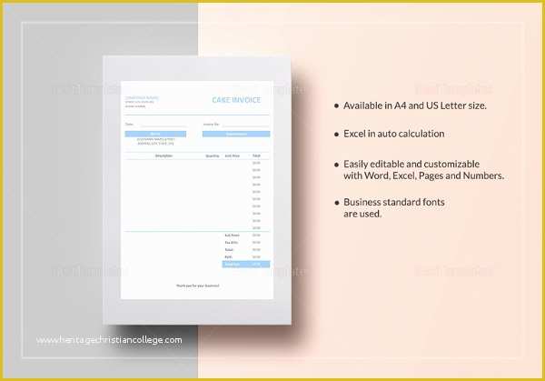 Free Bakery Invoice Template Word Of Bakery Invoice Templates 14 Free Word Excel Pdf