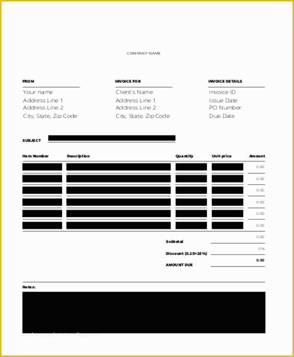 Free Bakery Invoice Template Word Of Bakery Invoice Templates 14 Free Word Excel Pdf