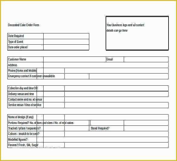 Free Bakery Invoice Template Word Of Cupcake order form Bakery forms Templates Template – Onbo