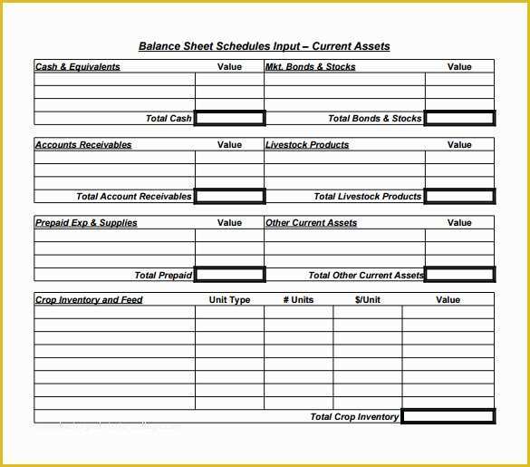 Free Balance Sheet Template for Small Business Of 18 Sample Balance Sheets