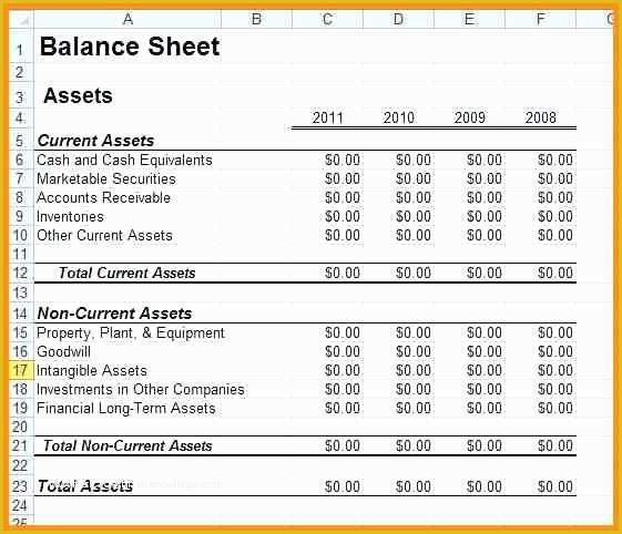 Free Balance Sheet Template for Small Business Of Balance Sheet Template for Small Business Balance Sheet