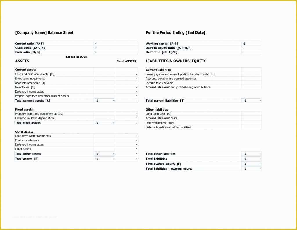 Free Balance Sheet Template for Small Business Of Balance Sheet Template for Small Business Invoice Excel