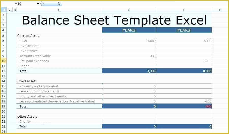 Free Balance Sheet Template for Small Business Of Monthly Financial Templates Balance Sheet In E Statement