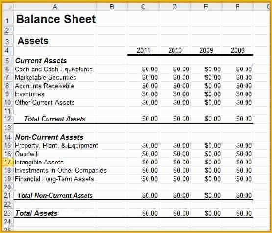 Free Balance Sheet Template for Small Business Of Sample Balance Sheet for Small Business