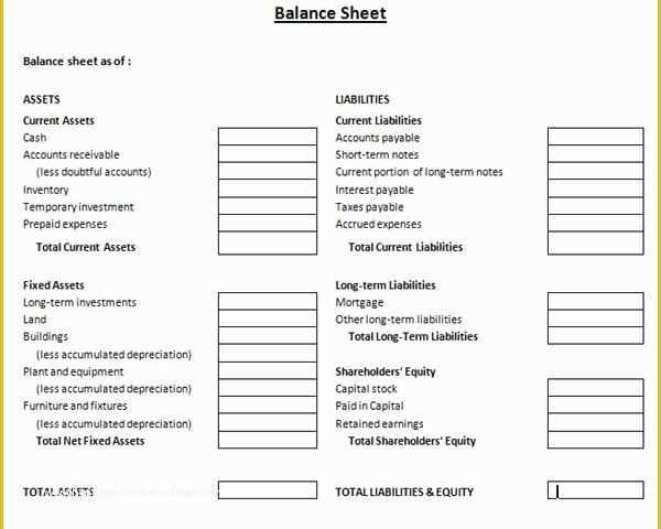 Free Balance Sheet Template for Small Business Of Sheet Templates Microsoft Word Templates