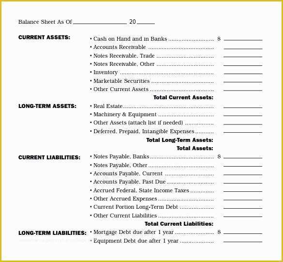 Free Balance Sheet Template for Small Business Of Spreadsheet Template Simple Balance Sheet In E Statement