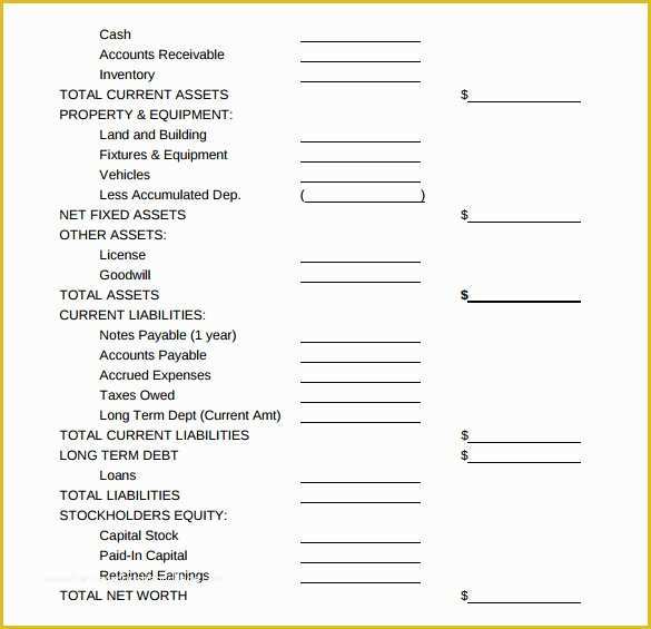 Free Balance Sheet Template Of 10 Balance Sheet Samples